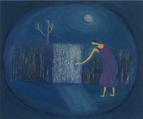 Posoon Park Sung - Beyond II, 2013 - Ottchil (Asian Lacquer) on canvas. 23 ½ x 28 ¼ inches