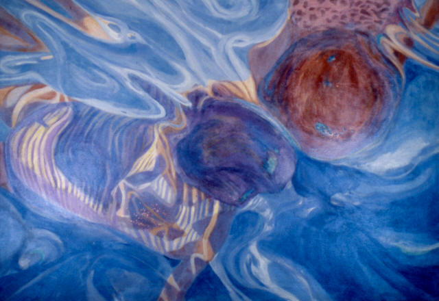 Karin Batten - Ballet, acrylic on canvas, 40 x 66 inches